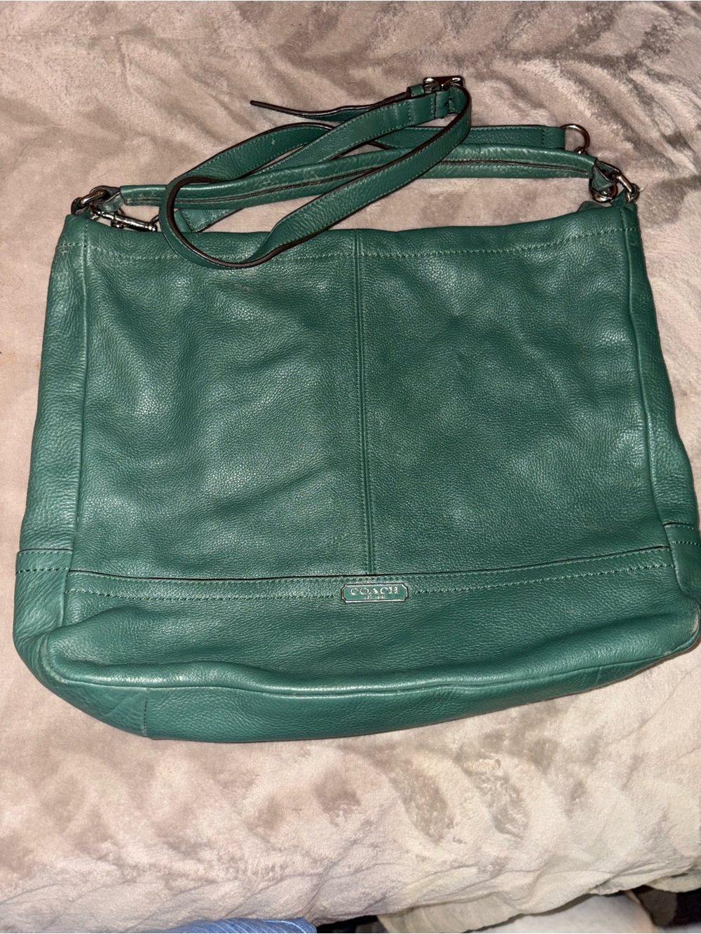 Coach Green Leather Shoulder Bag